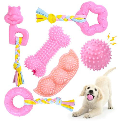 YUKOOY Welpenspielzeug, Kauspielzeug für zahnende kleine Hunde, Quietschspielzeug, weiches und langlebiges Kauspielzeug für Hunde, reinigt die Zähne und schützt die Mundgesundheit von YUKOOY