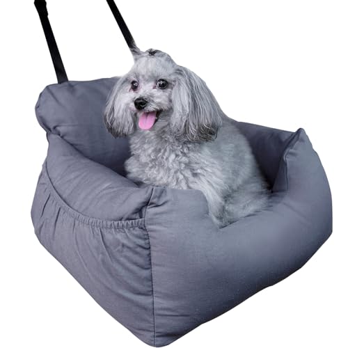 YULEYU Hunde Autositz, rutschfest Waschbarer Sitzerhöhung für kleine, mittelgroße Hunde, Sicherheit Hundsitz geeignet für alle Arten von Autos von YULEYU