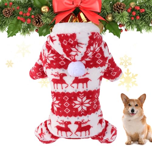 YUNFANG Haustier-Weihnachtskleidung - Warme Strick-Weihnachtspullover - Niedliches Elchpullover-Weihnachtshundekostü, Winterpullover-Katzenpullover-Outfit von YUNFANG