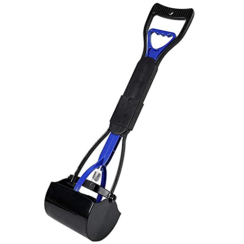 Streuschaufel Kotschaufel Katzenklo Schaufel Langer Griff Haustier Hund Pooper Scooper Outdoor Dog Toilette Kiefernkacke Scoop Clip Shovel Pick Up Tierabfall Picker Pet Reinigungswerkzeuge-Blau von YUNHOME