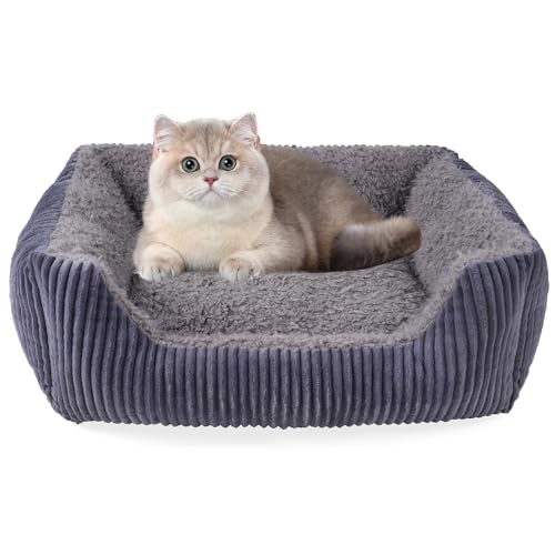 YUNIQUE Hundesofa, Kuschelbett für Welpen, Hunde und Katzen, Beige Grau, Größe XS von YUNIQUE