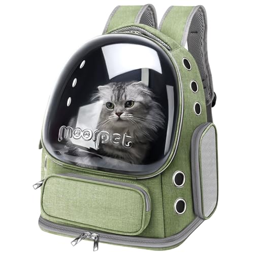 Katzen-Tragetasche Rucksack Hunde-Rucksack für kleine Hunde, Haustier-Luftpolster-Rucksack mit Luftlöchern, von Fluggesellschaften zugelassen von YUNLINLI