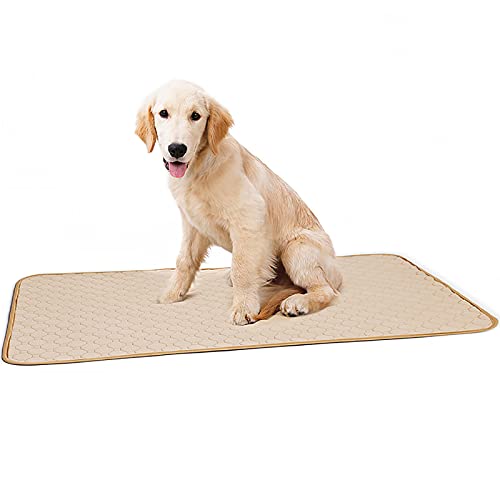 YUPPIE TONE Waschbares Pee Pad für Hunde,Bodenschutzmatte für Hunde Katzen,Wiederverwendbare Trainingsunterlagen-Beige von YUPPIE TONE