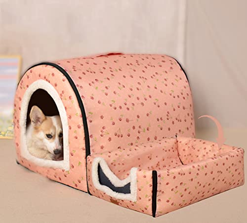 Extra großes Hundebett, Iglu-Hundehaus mit Dach, XL, Labrador, beruhigende Zwinger, wasserdicht, Anti-Angst, faltbare Katzenhöhle, Haustiernest für Welpen/Kätzchen von YURRO