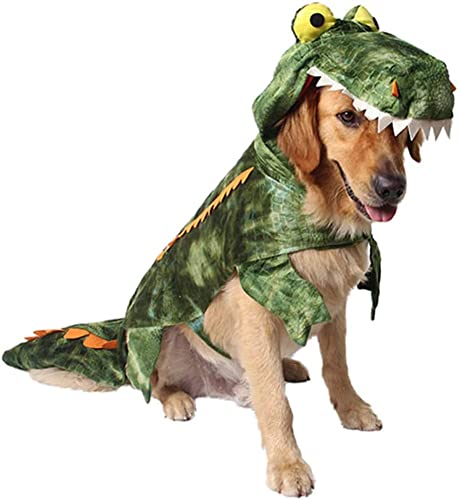 Halloween-Kostüm für große Hunde, lustiges Krokodil-Cosplay, Haustier-Outfits, Weihnachtsfeiertag, Krokodil-Jumpsuits für kleine, mittelgroße und große Hunde und Katzen von YURRO