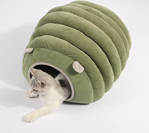 Mini-Iglu-Haustierbett, gemütliches Katzen-Kuschelhöhle-Bett, tragbares Hundehaus mit abnehmbarem Kissen, warmes Winter-Katzenbett, Sofa, Nest, Kätzchen-/Welpen-Schlafbett von YURRO