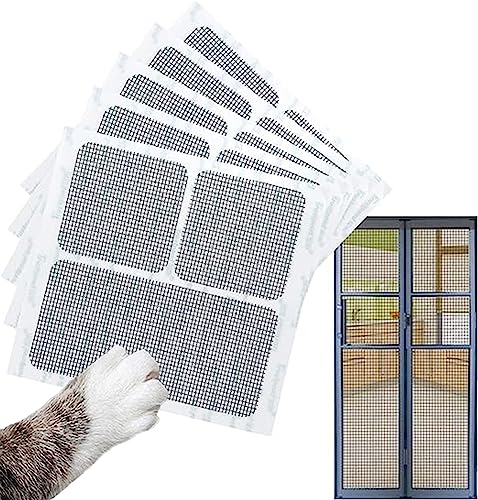 YURRO 10 Stück Anti-Fall-Sicherheitsnetz für Katzen, langlebiges Fliegengitter, Fensterreparatur-Aufkleber, beschädigte Wand, Decke, Rissloch, selbstklebende Drähte, Patch-Reparatur-Set von YURRO