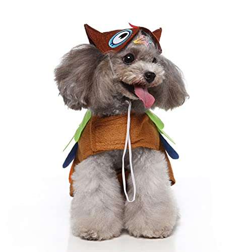 YURRO Hunde-Halloween-Kostüm-Set, schöne Haustierbekleidung für kleine Hunde und Katzen, Cosplay-Outfits für Halloween, Weihnachten, Weihnachtsmann, Koch, Pirat, König von YURRO