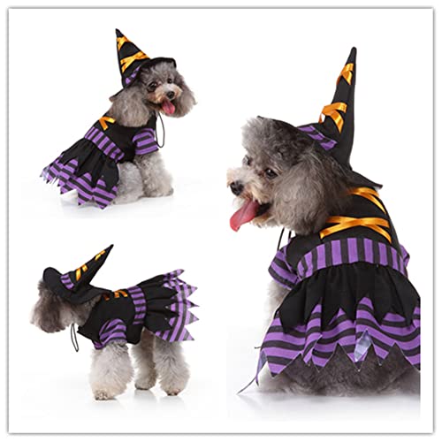 YURRO Kreative Hunde-Halloween-Kostüme, lustige Halloween- und Weihnachtsfeier, Haustier-Cosplay-Dekorationen, Urlaubsverkleidung, Outfits für kleine Hunde und Welpen von YURRO