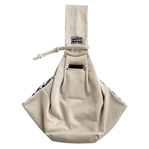 YUXITA Hundetrage Button Sling Bag Atmungsaktive Haustier Umhängetasche für kleine Welpen Tier Reise Sling Bag Hunde Brusttaschen von YUXITA