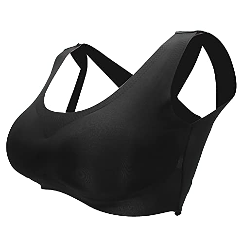 Damen-Unterwäsche, Push-up, Brusthaltung, Haltungskorrektur, Vordere Schnalle, BH, XL, Geeignet für Gewicht 60–67,5 Kg (Black) von YUYTE