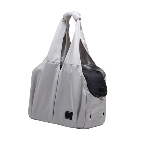 Katzentrage, Tragbare Katzentasche, Atmungsaktive Haustiertasche, Ausflugstasche, Umhängetasche, Winter, Warme, Modische Haustiertrage für Kleine Hunde und Katzen (Grey) von YUYTE