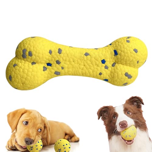 YUlLAN Der Mellow Dog Beruhigungsball, Mellow Dog Ball, Mellow Dog Emotional Support Ball, Mellow Yellow Beruhigungsball, Kauer-Beruhigungsball Hundespielzeug (Bone) von YUlLAN