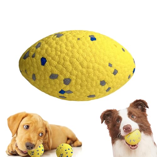 YUlLAN Der Mellow Dog Beruhigungsball, Mellow Dog Ball, Mellow Dog Emotional Support Ball, Mellow Yellow Beruhigungsball, Kauer-Beruhigungsball Hundespielzeug (Rugby) von YUlLAN