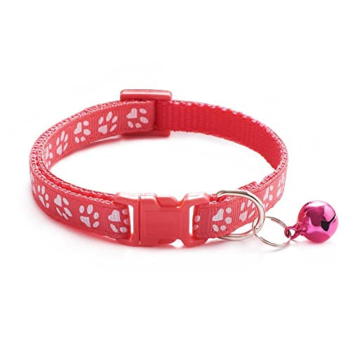 10 Pcs Wholesale pet Collars with Bells Exquisite Safety cat Collars Nylon Dog Collars neckbands Adjustable cat Collars -10pcs_P von YVDY