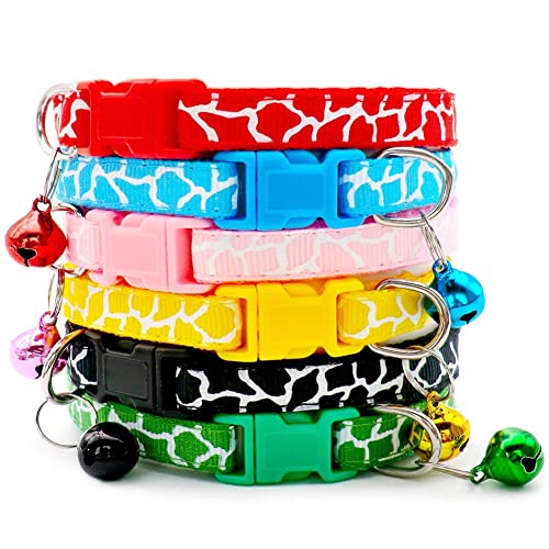 100 Stück Großhandel Hundehalsband mit Glocke Katzenhalsband verstellbares Katzenhalsband Nylon-Haustierhalsband Haustierproduktzubehör-100Pcs_I von YVDY