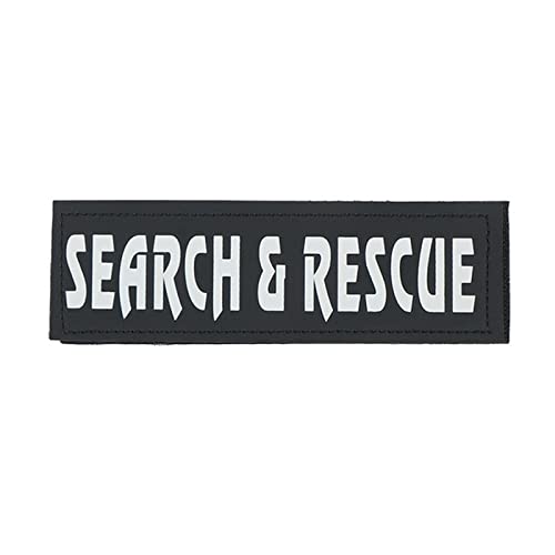 2 STÜCKE Personalisierter Hunde-Namensschild-Aufkleber Benutzerdefinierter ID-Hundebrustgurt Weste Kragenanhänger Haustierträger Benutzerdefinierter Etikett-Aufkleber, Search Rescue, 5 * 16 cm von YVDY