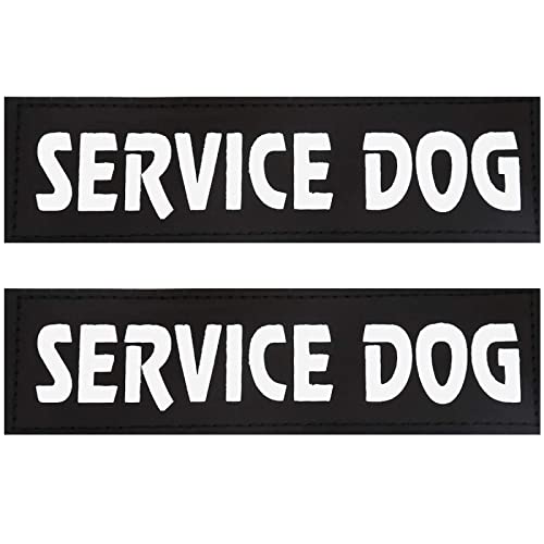 2 STÜCKE Personalisierter Hundegeschirr-Kragenanhänger-Aufkleber Personalisierter Hundenamensschild Hundepatch-Tag K9 Hundegeschirr-Kragenanhänger-Aufkleber, Service Dog, 11 x 3 cm von YVDY