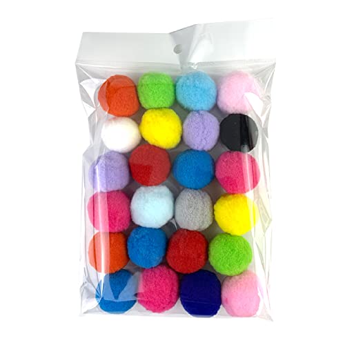 YVDY 24/48 PCS Plüschball Katzenspielzeug interaktiver Hüpfball Katzenspielzeug Katzenkauspielzeug im Freien Wurftraining Katzenspielzeug Heimtierbedarf,24 PCS L von YVDY