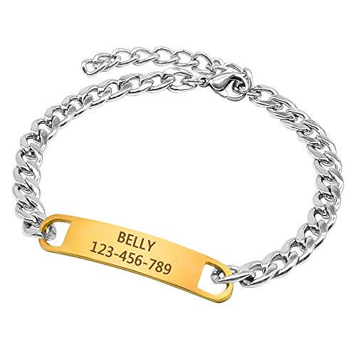 Benutzerdefinierte Geschnitzte Haustierhalsband personalisierte Katze und Hund Halskette Halsband Kleiner Hund Katze Halskette Chihuahua Yorkshire Heimtierbedarf-Gold_22.2-30.2CM von YVDY