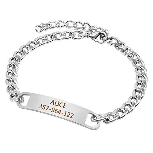 Benutzerdefinierte Geschnitzte Haustierhalsband personalisierte Katze und Hund Halskette Halsband Kleiner Hund Katze Halskette Chihuahua Yorkshire Heimtierbedarf-Silber_22.2-30.2CM von YVDY