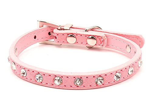 Haustier Katzenhalsband Katzenhalsband Hundehalsband kleine Katzenzubehör Haustierhalsbandzubehör-Rosa_XXS von YVDY