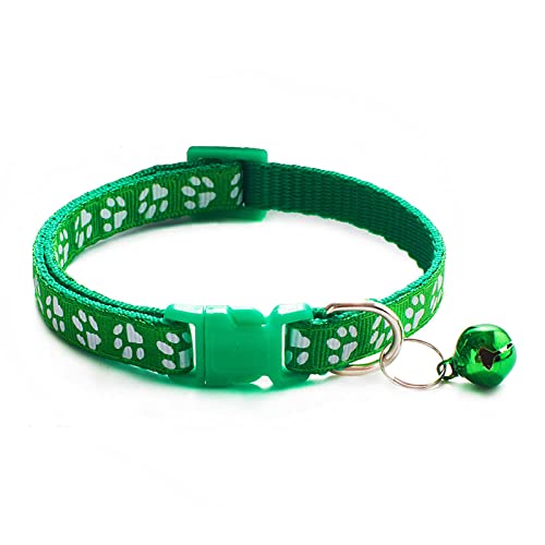 Haustier Katzenhalsband mit Glocken Verstellbarer Schnallenhalsband Katze Haustierhalsband Kleiner Hund Chihuahua Heimtierbedarf Katzenzubehör-Q_19-32cm von YVDY