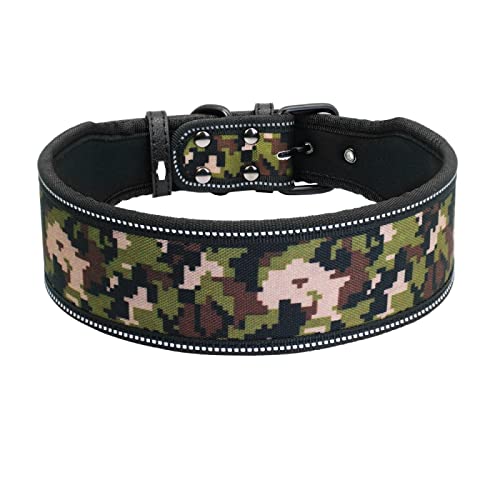 Mode Reflektierendes Hundehalsband Nylon Hundehalsband Bedrucktes Hundehalsband Personalisiertes Atmungsaktives Hundehalsband Heimtierbedarf Zubehör,C,L von YVDY