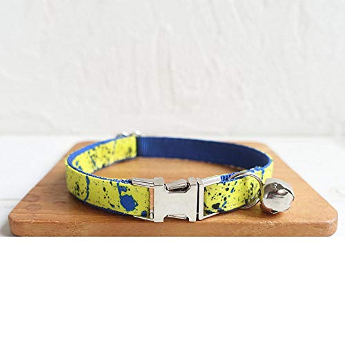 Personalisierte benutzerdefinierte ID-Tag Katzenhalsband Katze und Hund verstellbares Blumenmusterhalsband Haustierhalsband Chihuahua liefert Zubehör-E_L_Neck_20-32cm von YVDY