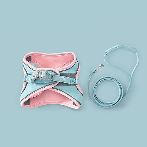 Trainingsleine Haustier-Sling-Leine-Set Blumendruck-Sling-Kragen geeignet für kleine Katzen und Hunde verstellbares Leine-Set-Pink_L von YVDY