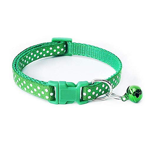 Verstellbares Katzenhalsband Schnalle Gürtel Haustierhalsband mit Glocke Hundehalsband Haustierprodukte Geeignet für kleine Hunde Chihuahuas-G von YVDY