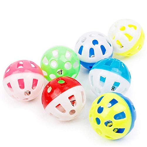 YVDY 10Pcs Haustier Papagei Spielzeug Bunte Hohle Glocke Ball Vogel Spielzeug Sittich Kauspielzeug Spaß Spielzeug Haustier Papagei Zubehör-10Pcs von YVDY