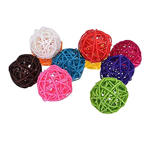 YVDY 5/10 stücke Color Sepak Takraw Papageienspielzeug Vogel Interaktives Spielzeug Papagei Kauspielzeug Papageienkäfig Zubehör Vogelspielzeug-5pcs von YVDY