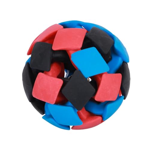 YWAFFC 2pcs Haustier Welpen Spielzeug Bunte Glocke Vokalisation Gummi Backenzahn Beißende Katze Interaktiver Spielzeugball 6,5 cm von YWAFFC