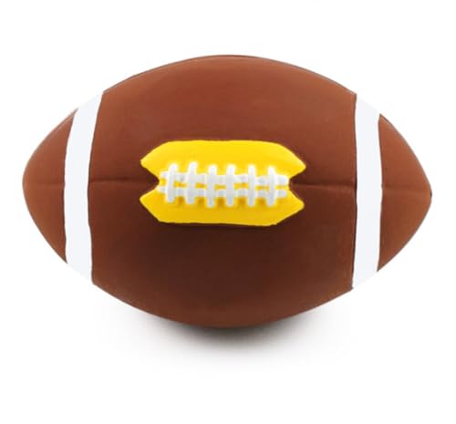 YWAFFC 2pcs Latex Spielzeug Rugby Interaktive Vokalisierung Cartoon Farben Rugby Hund Spielzeug 10cm von YWAFFC