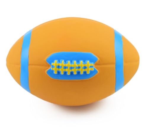 YWAFFC 2pcs Latex Spielzeug Rugby Interaktive Vokalisierung Cartoon Farben Rugby Hund Spielzeug 10cm von YWAFFC