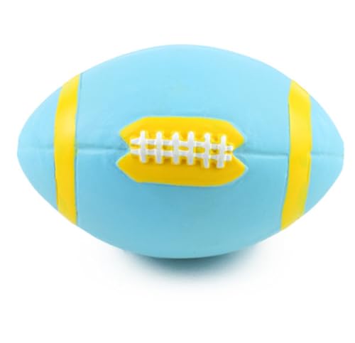 YWAFFC 2pcs Latex Spielzeug Rugby Interaktive Vokalisierung Cartoon Farben Rugby Hund Spielzeug 10cm von YWAFFC