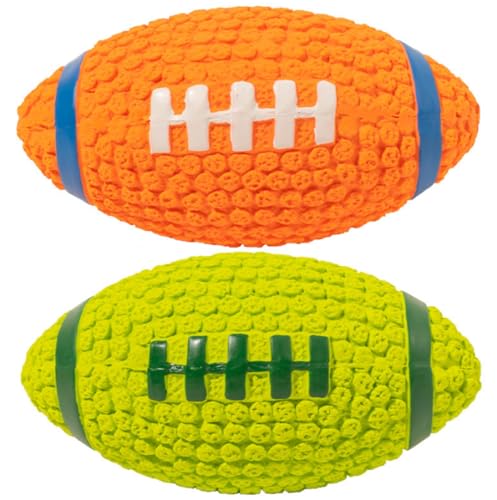 YWAFFC 2pcs Latex Spielzeug Rugby Körnige Vocals Rugby Haustier Spielzeug Großer Hund Hund Spielzeug 15,5 cm von YWAFFC