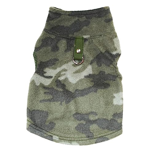 Haustier Hund Warm Haustierbekleidung Hund Winter Fleece Zugschnalle Hundeweste Camouflage (Camouflage, M) von YWBleked