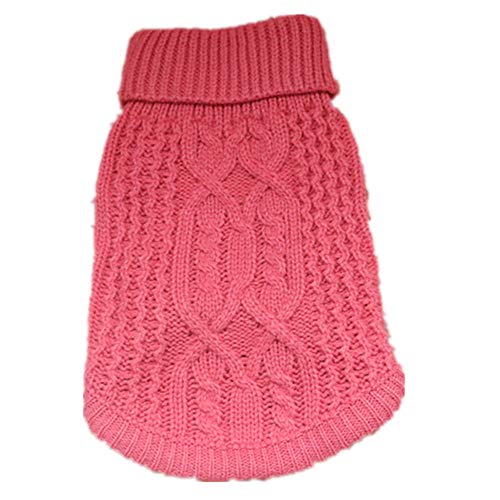 Haustier Winter Warmer Mantel mit Geschirr Kleiner Hundemode-weicher Pullover für Hundewelpen Hundepullover Kariert (XS) von YWBleked