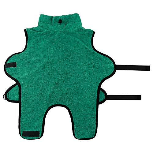 YWBleked Haustierbekleidung Katzen-Bademantel Haustier superfein und Hund 365 Gramm Faser grün saugfähige Kleidung Haustierkleidung Günstige Hundepullover (Green, XL) von YWBleked