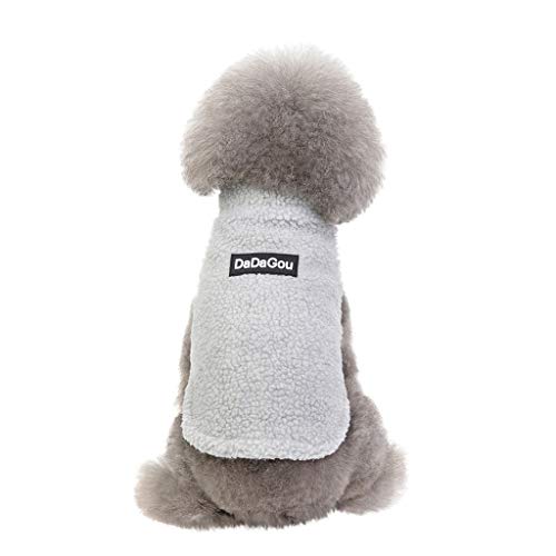 YWBleked Hund Atmungsaktive Weste T-Shirts Haustier-Kaschmir-Pullover - Wintermode halten warme Katze-Hunde-Kleidung Hundepullover Für Große Hunde (Grey, M) von YWBleked