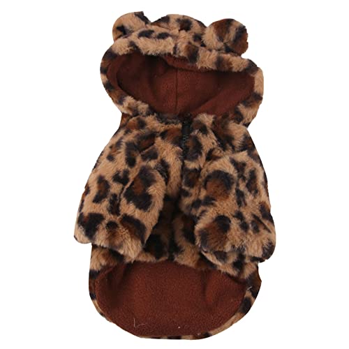 YWBleked Hunde Shirt Lustig Mode Winter Warme Luxuriöse Plaid Plus Größe Damen Top Jacke Kurze Faux Mäntel Katzen Hunde Leoparden Kleidung Lustige Kleidung Zubehör Hundejacke S (A, S) von YWBleked