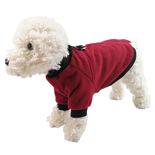 Hunde Shirt Lustig - Winter-Shaker-Fleece-Haustierkleidung, warme Hundekleidung, kann aufgehängt werden, Traktionsausrüstung für Outdoor-Aktivitäten von Haustieren Coole Hundemantel (Wine, L) von YWBleked