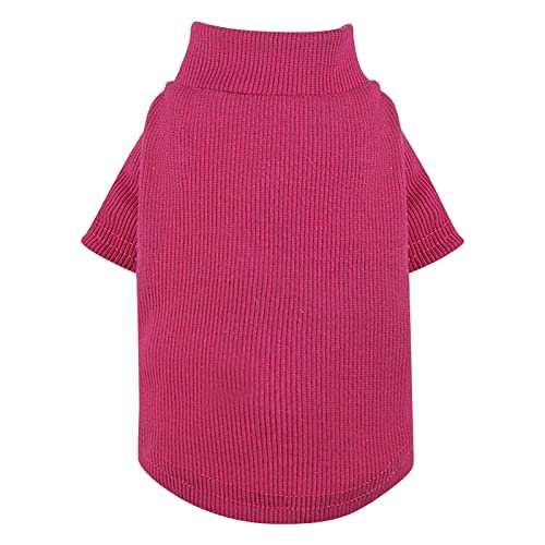 YWBleked Hunde Shirt Personalisiert Pet Winter Stripe Color Bottoming Dog Kostüme Pet Dog Cat Kleidung Weste Shirt Mäntel Für Bulldoggen (Hot Pink, S) von YWBleked