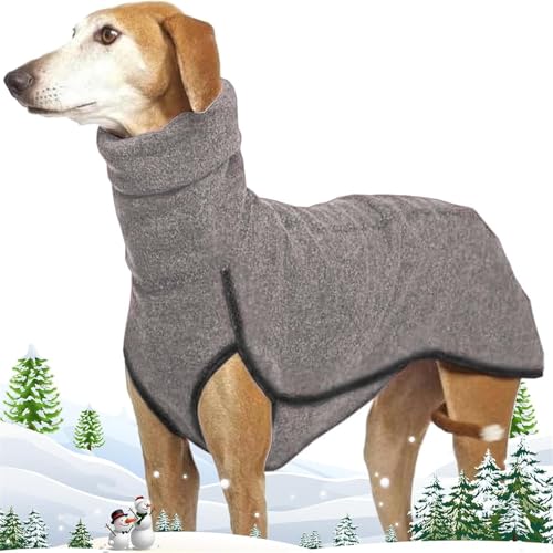 Sommer Basic T-Shirt Streifen Welpen Kleidung | Fleece-Windhundmantel für große Hunde | Hundebekleidung | Warmer Pullover für italienische Windhunde | Winter-Rollkragenshirt Transportbox 3 (A, L) von YWBleked