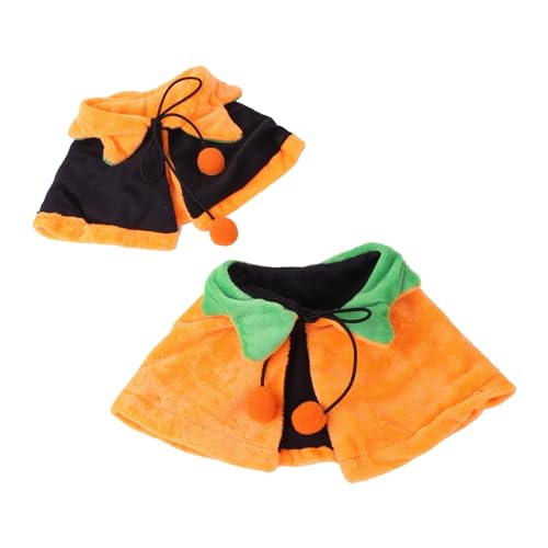 Sommer Hundeshirt Halloween Haustier Poncho Mütze Schal Set Wendeponcho Katze Hund Urlaub Kostüm Schal Regenmantel Für Hunde Mit Geschirr (A, L) von YWBleked