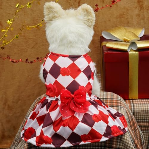 Sommer Hundeshirt Hundekleidung für den Valentinstag, süßes Sommerkleid, Haustierbedarf, Hundekleid, Haustierkleidung für den Valentinstag, Haustierkleidung für kleine und Hundemantel Türkis (A, M) von YWBleked