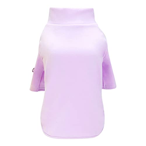 Weihnachten Haustier Kleidung Pet Shirt Bequeme Mode Atmungsaktiver Tierdruck Hund Katze Dünne Herbstkleidung Hundemantel Winter Für Geschirr (Purple, L) von YWBleked