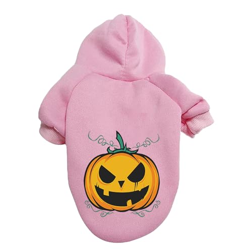 Weihnachtskostüm für Katzen Halloween Kürbis Hundepullover Haustierpullover Haustierkleidung Teddy Hundekostüm Roter Hundemantel (XL) von YWBleked